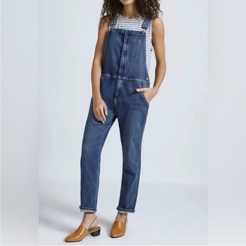 Current/Elliot Ranch Hand Zip Up Denim Jean Overalls Size 1